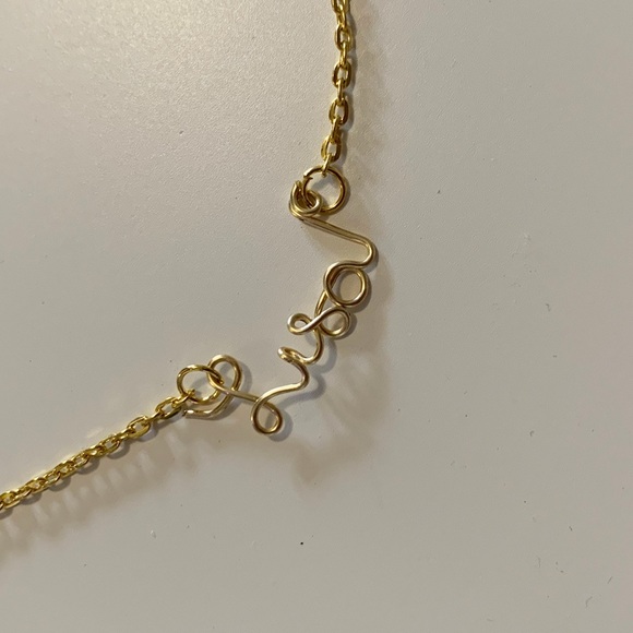 Customizable Gold Wire Necklace - Picture 8 of 10